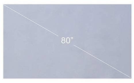 SIBOMTEX 80-inch Portable Projector Screen HD 16:9 Frameless Video Projection Screen Foldable Wall Mounted for Home Theater Office Movies
