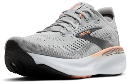 Brooks Womens Adrenaline Gts 25, Grey/Blackened Pearl/Coral, 13 Wide
