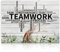 Dazzlewall Teamwork Bild Motivational Quotes Artwork, Inspirational Wand Poster für Büro Turnhalle Klassenzimmer 30×40 cm Ohne Rahmen