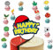 Cartoon Party Birthday Cake Toppers, 25 Pieces poke Anime Cupcake Toppers for Kids Birthday Decoration