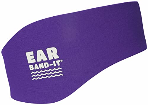 Ear Band-It Diadema Schwimmen (erfunden von einem Arzt) behält Wasser, vorbehaltlich die Stecker Ohren (sicher) die Stecker Ohren Groß (im Alter von 10 Erwachsenen) Lila