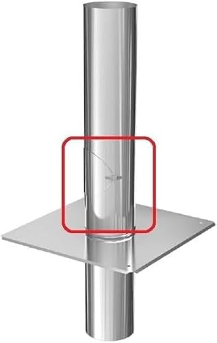 Schornsteinverlängerung Kaminverlängerung einwandig DN Ø 150 mm 0,5 m + Reinigung