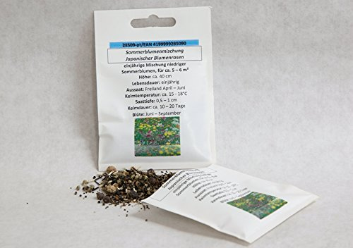 6 m² Blumenmischung Japanischer Blumenrasen niedrige einjährige Bauerngartenblumen Blumensamen