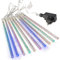 Nipach GmbH Lichterregen Meteorschauer 180 LED bunt Lichterkette Meteor-Effekt Partylicht Meteorlichter Weihnachtsbeleuchtung Partydeko Trafo Xmas