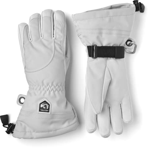 Hestra Damen Heli Ski Handschuhe, Pale Grey-Offwhite, EU 9