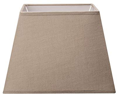 Home Sweet Home Stofflampenschirm SQUARE, taupe | 20 x 14 x 14 cm | Kann mit Tischlampe verwendet werden | Geeignet für Wohnzimmer, Esszimmer