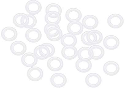 sourcing map Silicone O-Rings, 6.5mm OD 3.5mm ID 1.5mm Width VMQ Seal Gasket for Compressor Valves Pipe Repair, White, Pack of 30
