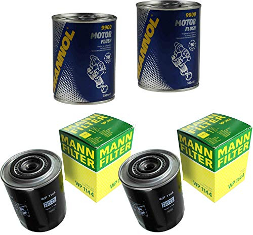 2x Original MANN Ölfilter WP 1144 + 2x SCT Motor Flush Motorspülung