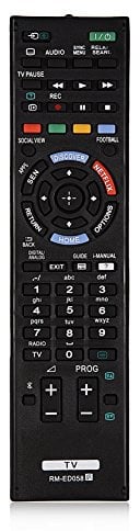 Multi-functional TV Remote Control, Remote Control Replacement for Sony RM-ED058 TV(Black)