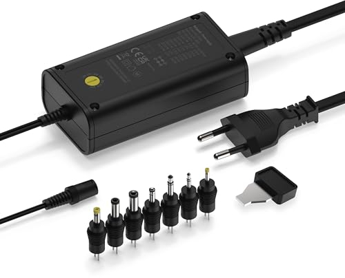 ANSMANN Adaptateur secteur APS 2250H (1 pce) – Bloc d'alimentation pour différents appareils électriques tels que babyphones, enceinte Bluetooth, etc. – Adaptateur universel avec 7 embouts