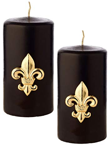 2tlg. Set Kerzendeko Lilie aus Metall Gold - Metallstecker Lilie für Kerze und Advenstkranz -Silberlilie Kerzenstecker