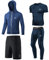 MEETYOO Herren Kompressionsshirt Set, Blau-kurzarm, S EU