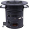 Lineslife Camping Rocket Stove Wood Burning Portable for Cooking, Outdoor Camping Wood Stove with Carrying Bag for Backpacking Emergency RV Survival, Versatility of Fuel, Black Two Doors 12.6