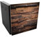 ALLboards Schlüsselkasten Schlüsselbox Dunkles Holz Glas Glasboard Magnettafel Memoboard - 30x30x4,7cm,50 Haken, Neodym-Magnete Schlüsselschrank