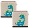 LIFENEY Aufbewahrungsbox im 2er Set Dino I Doppelpack Spielzeugbox mit Tiermotiv passend für Würfelregale I Ordnungsbox für das Kinderzimmer I Aufbewahrungskorb Kinder
