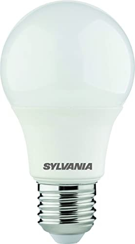 SYLVANIA LED-Lampe, E27 Sockel, 806 Lumen, Homelight (2700 Kelvin), 8 Watt Leistung, 15000h Lebensdauer, 60mm Durchmesser, 108mm Länge, Weißer Birnen Kolben, 1er Pack