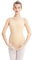 boruizhen Damen Ballet Trikot Turnanzug Ärmellos Gymnastikanzug mit Doppelträgern Ballettanzug Rückenfrei Tanztrikot mit BH-Pads Nude XL