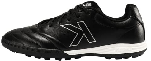 Football Boots Men's Breathable Turf Trainers Outdoor Cleats Athletics Sneakers Teens Professional Cushioning Soccer Shoes Non-Slip Black UK 9