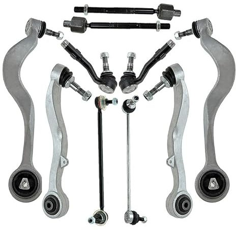 ATEC Germany 2x Querlenker Vorderachse unten hinten, 2x Querlenker Vorderachse unten vorne, 2x Koppelstange, 2x Spurstangenkopf, 2x Axialgelenk Kompatibel mit BMW 5er (E60), 5 Touring (E61)