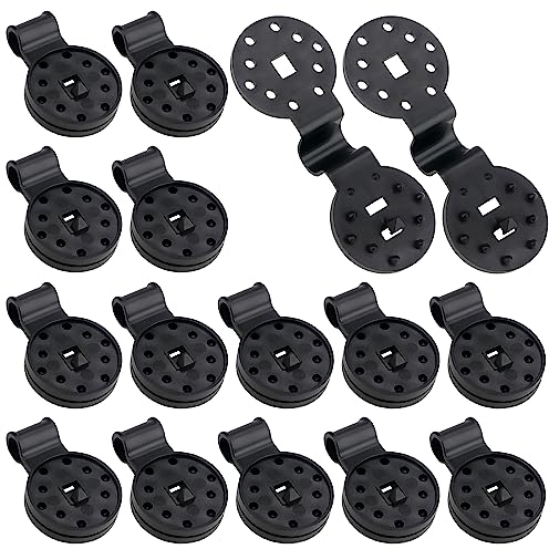 Graplan Clip Spécial avec Œillet 24 Pièces Clips pour Filet Pare Soleil Clips de Fixation pour Filet Noir Clips de Fixation Brise Vue pour Toile De Clôture, Filet D'ombrage, Tissu Coupe-Vent