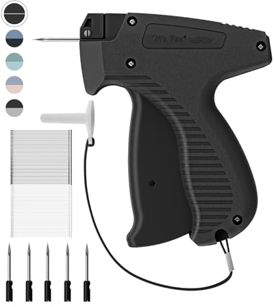 Mr. Pen- Tagging Gun, 5 Needles & 1008 Pcs Barbs Fasteners, Black