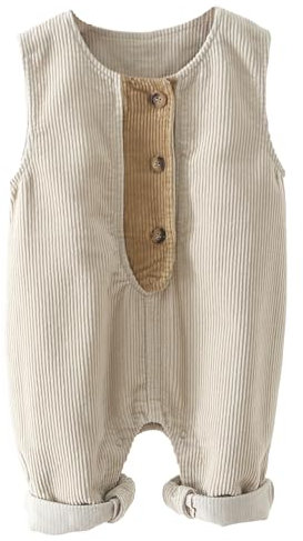 Baby Boys Salopette di velluto a coste Bambini Colore Solido Cinturino Bretella Pantaloni Tuta senza maniche Romper Pianura Outfit Baby Bavaglino Pantaloni Bottone Sciolto Neonato Salopette