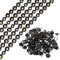 QUARKZMAN 10uds Tapicería Tachuelas Tiras, 1 Metro Brillante Decorativos Clavos Adornos para Sofá Cabecero Silla Muebles con Tapicería Clavos (11mm Negro-Dorado)