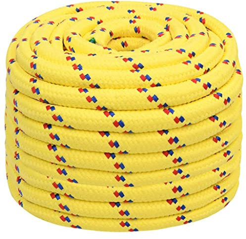 vidaXL Cuerda de Barco Polipropileno Amarillo 20 mm 25 m