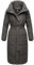 Navahoo Damen Wintermantel Warmer Steppmantel extralang mit Gürtel Mirenaa Anthracite Gr. XL