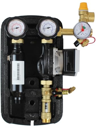 ENVIRON - Stazione solare con pompa Wilo Para 15/6, pompa ad alta efficienza a 2 fili, gruppo pompa DN20/¾, impianto solare a due vie