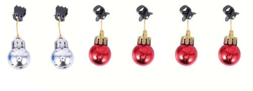 12pcs Beard Clip Decor Christmas Pendant Beard Beads Christmas Baubles s Clip Ornament Balls Golden Man Party Supplies face