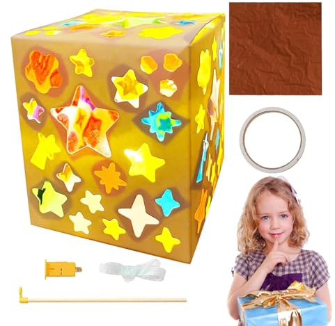 Fenytay Linterna de Hadas de Bricolaje | Manualidad de Bricolaje con Linterna de Halloween - Linterna de Coloreada de la Sombra del Paquete de la lámpara de proyección de la Linterna