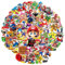 100 Stück Kawaii Sticker,Marrio Vinyl Sticker Set Wasserfest Graffiti Stickers, Mickey Aufkleber für Laptop Skateboard Koffer Scrapbook Telefone Pad,Geschenk für Kinder Teenager Erwachsene