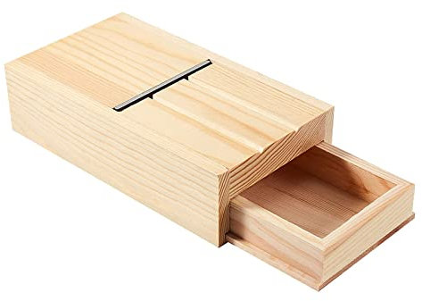 xbiez Boîte à savon en bois avec tiroir et raboteuse pour savon fait main et outils de coupe