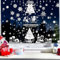 Sevenpers 247pcs Fensterbilder Weihnachten Häuser,Weiß Weihnachtsdeko mit Sterne Schneeflocken Häuser Muster,PVC Aufkleber für Winter,Christmas Weihnachten