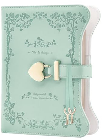 Lock Journal,B6 PU Leather Journal with Lock and Key - 360 Pages, Diary Planner for Women Girls, Personal Organizers, Refillable Notebook