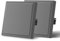 MVAVA Interruptor de luz empotrado 1 compartimento Interruptor conmutador de 1 vía 80mm*80mm Interruptor de pared 2 pack Gris
