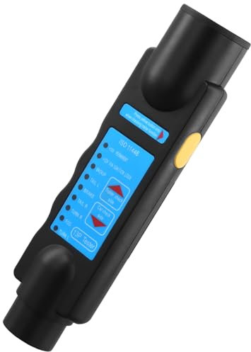 QWORK® Testeur de Feux Remorque 13 Broches 12 V - Indicateur de Défaillances pour Voitures, Caravanes et Camping-Cars
