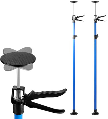 Daromigo Soporte de techo, soporte de montaje de hasta 50 kg, soporte telescópico de hasta 45°, soporte de montaje de 115 – 290 cm, soporte de una sola mano para paredes, techos, altura ajustable,