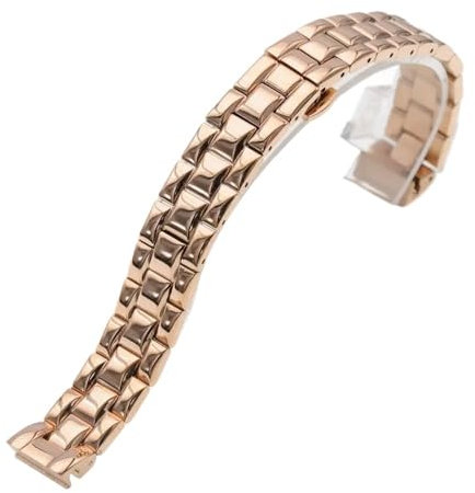 WHARGTSL Stainless Steel Watch Band Fit For Armani Ar0171 0174 0175 Women's Comfortable Watch Strap Accessories 14mm Butterfly Wrist Strap(Rose Gold)