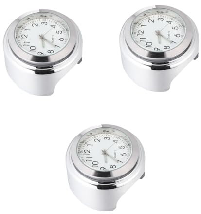 ULTECHNOVO 3st Thermometer Fahrradlenker Lenkeruhr Atv Fahrplan Lenkeruhr Uhr Lenkeruhr Fürs Fahrrad Motocross Lenkeruhr Mountainbike-lenkeruhr Weiß Aluminiumlegierung