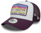 New Era Courchevel Truckercap verstellbar Kappe Berge Winter Alpen Mesh weiß lila - One-Size