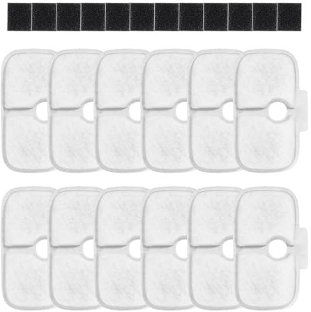 24 Stück Katzenbrunnen Filter,Filters,Futterautomat,Katzenbrunnenfilter,für Petlibro 2,5 Liter Dockstream Trinkbrunnen Plwf005 / Plwf115 / Plwf105, 12 Filter Und 12 SchwäMme,Ersatzfilter