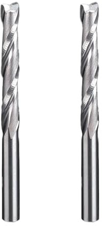 COZERI 2 Stk nutfräser schaft 4mm,Upcut 25mm Schnittlänge Router Bit Fräser für Oberfräse 2 Flöten CNC Fräser Nutfräser VHM Schaftfräser Holzfräser Spiralnutfräser Langlochfräser Holz