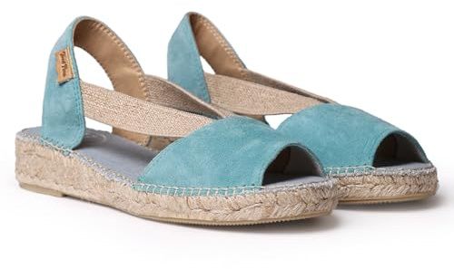 Toni Pons Ella – Espadrille für Damen in Unifarbe aus Wildleder., blau, 38 EU