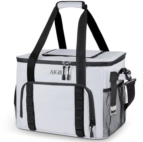 AIQII 36L Kühltasche Picknicktasche Faltbar Thermotasche Isoliertasche für Getränke，Wasserdicht auslaufsicher Picknick Lunchtasche für Ausflug, Picknic, Camping, Wandern, Strand