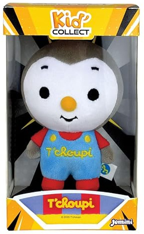 Jemini T'choupi Plüschtier, 13 cm, ab der Geburt | Kollektion Kid'Collect | Spielzeug Fan T'choupi Kinder | Geschenk zur Geburt | weiche Textur für Baby | französische Marke