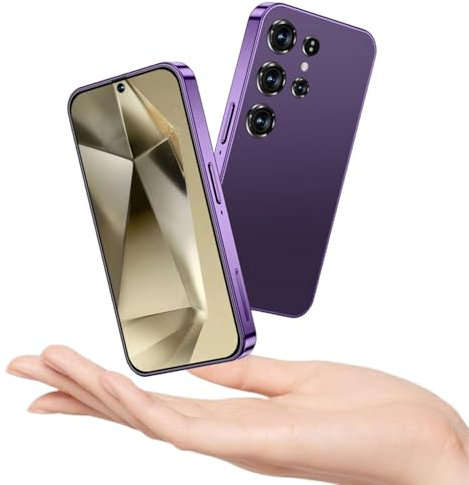 MTGud 4G mini smartphone for kids 4-inch Incell HD Screen, 2600 mAh Big Battery, Dual SIM Dual Camera 5+8MP, Face Unlock 4G no contract phone (X24mini-Purple)