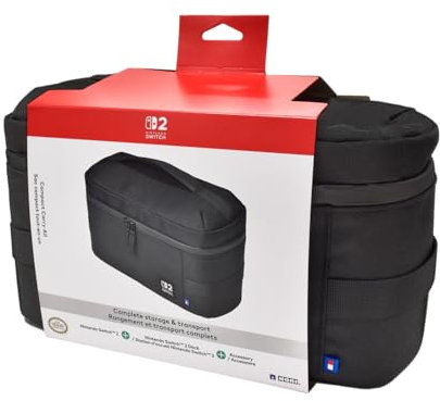 Hori Compact Carry All (schwarz) Reisetasche für Nintendo Switch 2 - Offiziell lizenziert von Nintendo