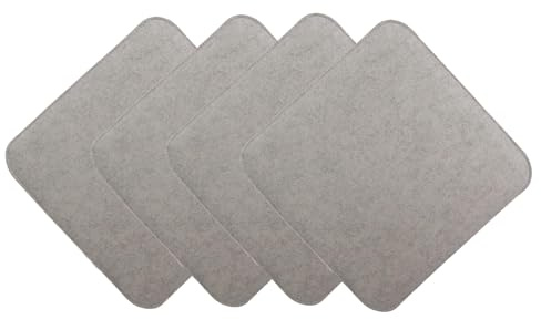 CB Home & Style Filz Sitzkissen Stuhlkissen Polster Auflage Kissen 4er Pack rund oder eckig (Taupe, Eckig - 35x35cm)